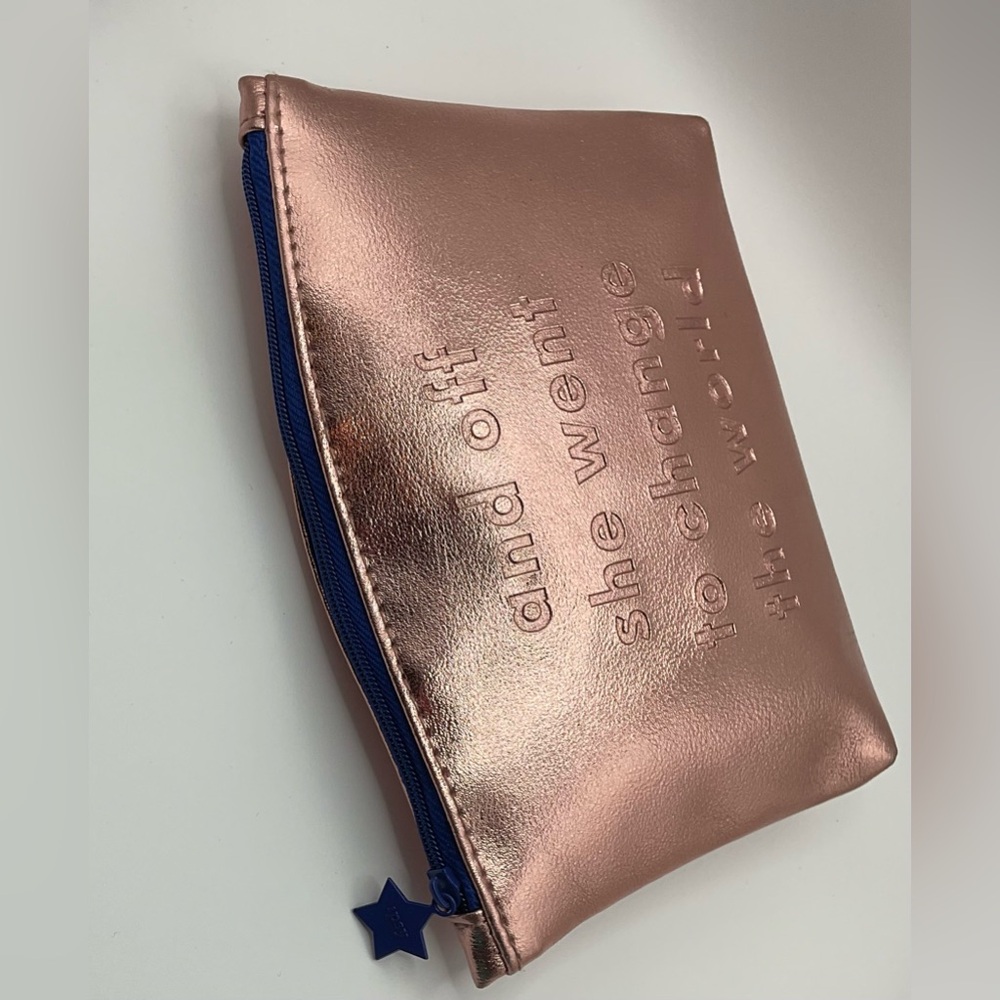 Ipsy Shimmering Rose Gold Cosmetic Bag